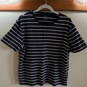 Marks & Spencer Navy & White Striped Tee